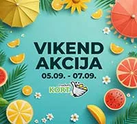 KORT Vikend akcija sniženja do 07.09.2025