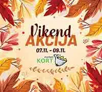 KORT Vikend akcija sniženja do 09.11.2025
