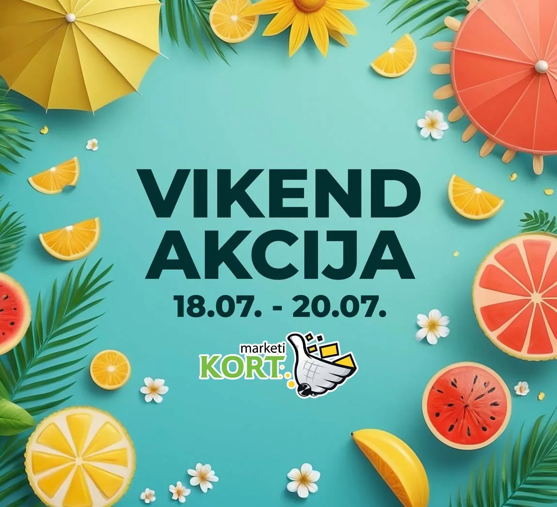 KORT Vikend akcija sniženja do 20.07.2025
