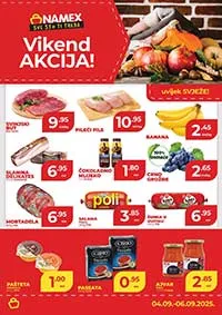 NAMEX Vikend akcija sniženja do 06.09.2025.
