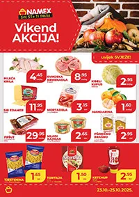 NAMEX Vikend akcija sniženja do 25.10.2025.