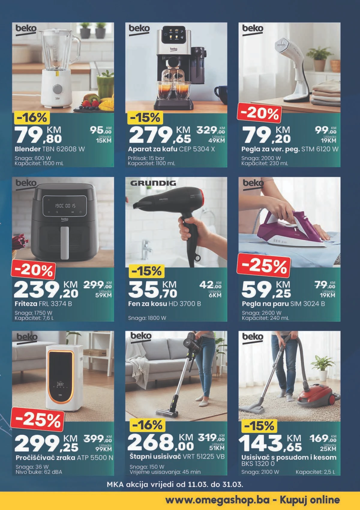 Omega Shop akcija tehnike katalog strana 5 sniženja do 31.03.2026