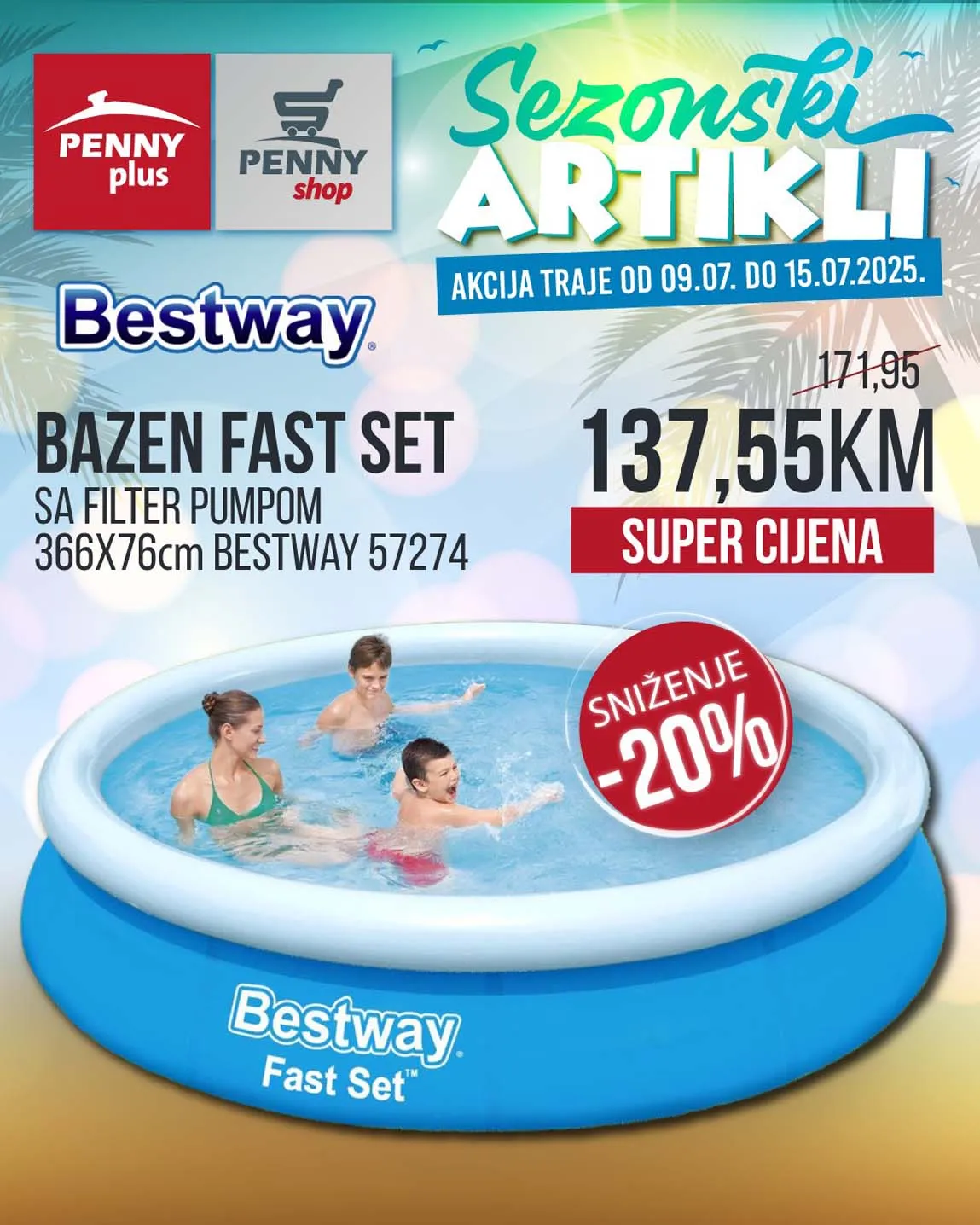 PENNY PLUS akcija Sezonski artikli sniženja 15.07.2025. Popusti do 20%