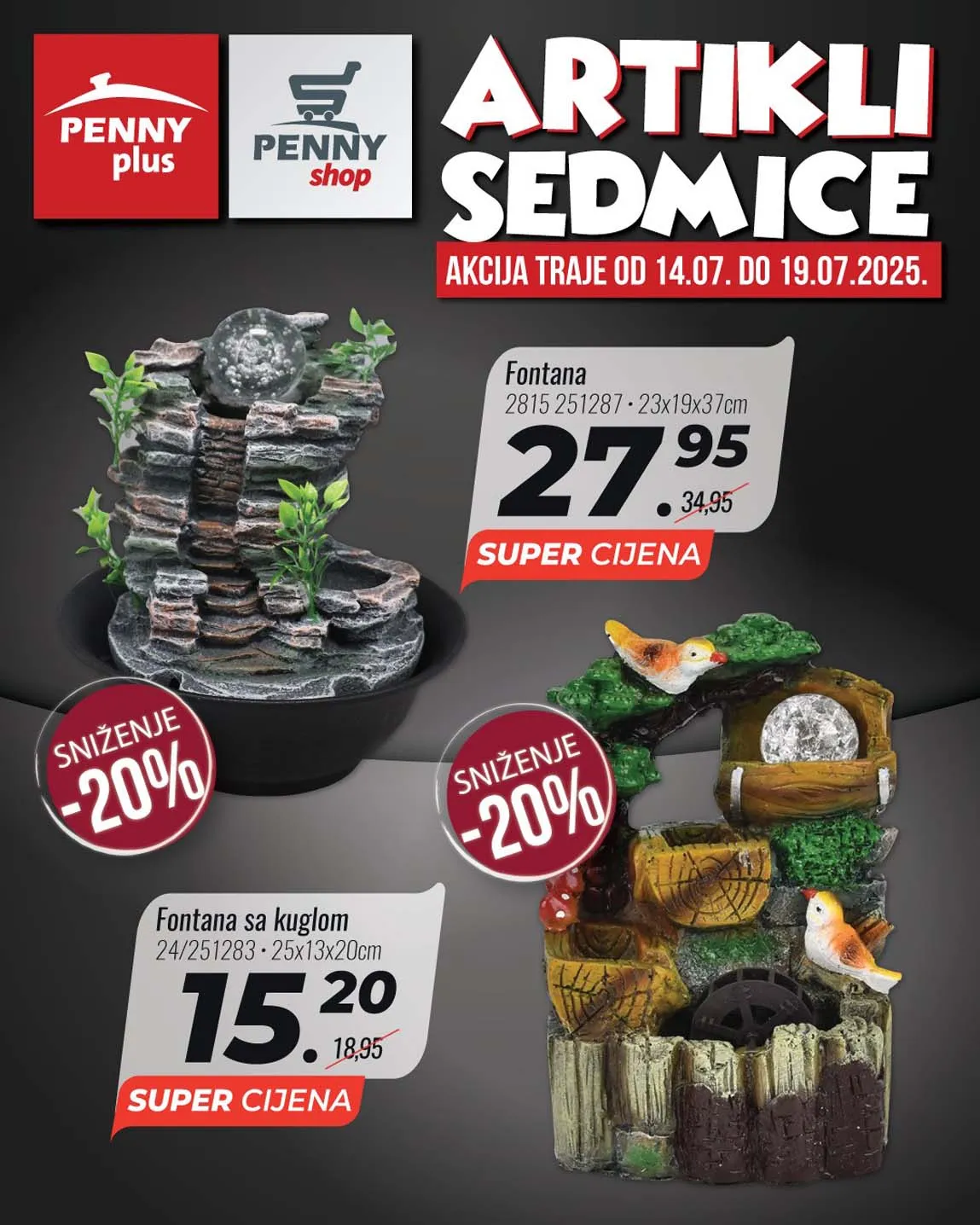 PENNY PLUS akcija Artikli sedmice sniženja 19.07.2025