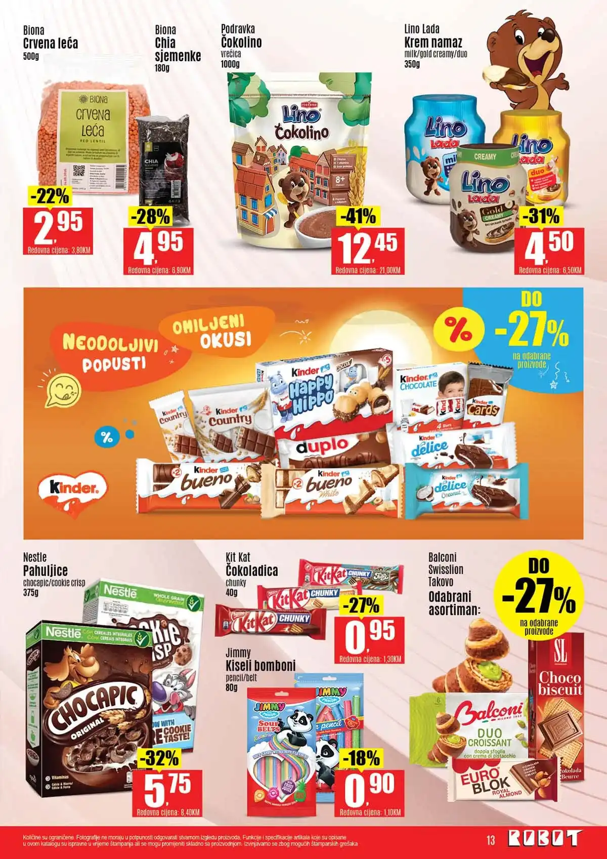 Robot katalog sniženja do 41 posto prehrambeni proizvodi april 2026 strana 13