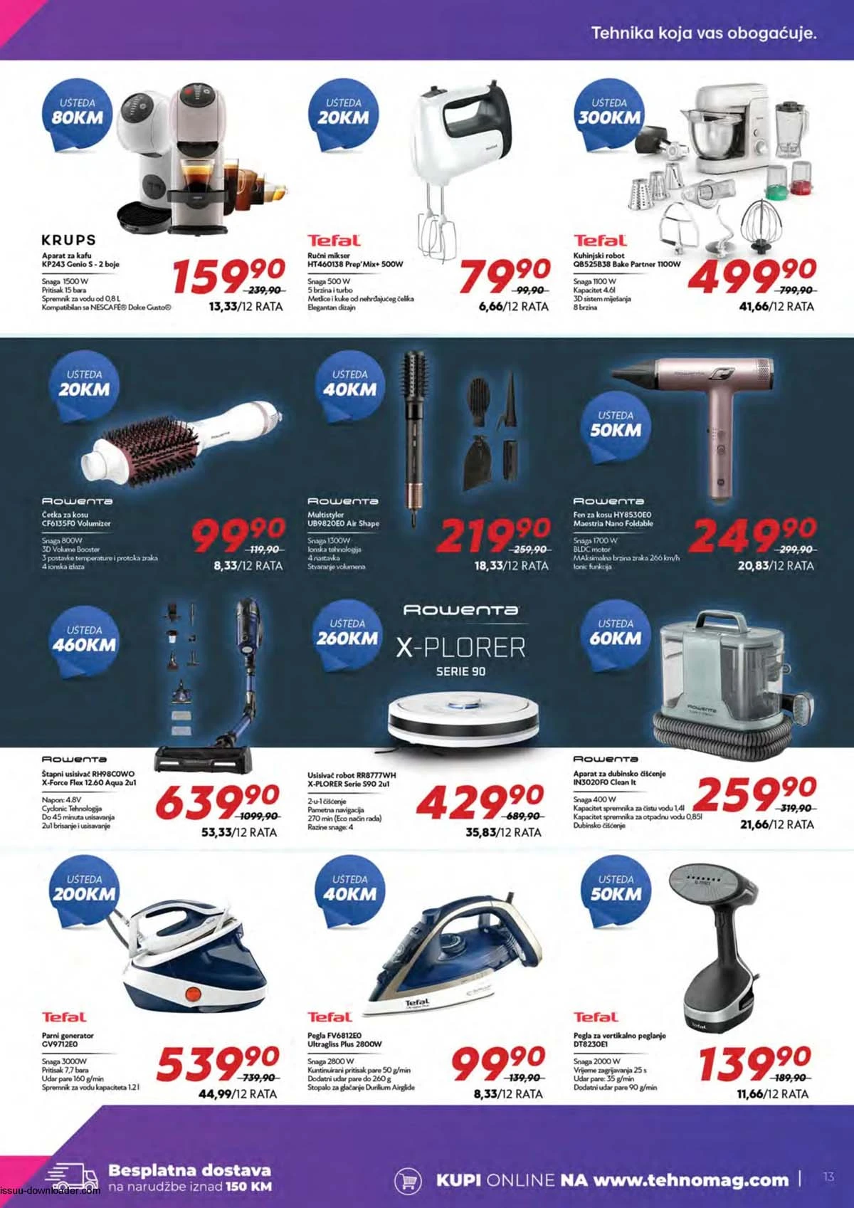 Tehnomag kuhinjski uređaji i aparati na sniženju – katalog do 31. marta 2026, strana 13