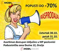 Mobilmedia - Rasprodaja tehnike - Popusti za 30.10 i 31.10.2025