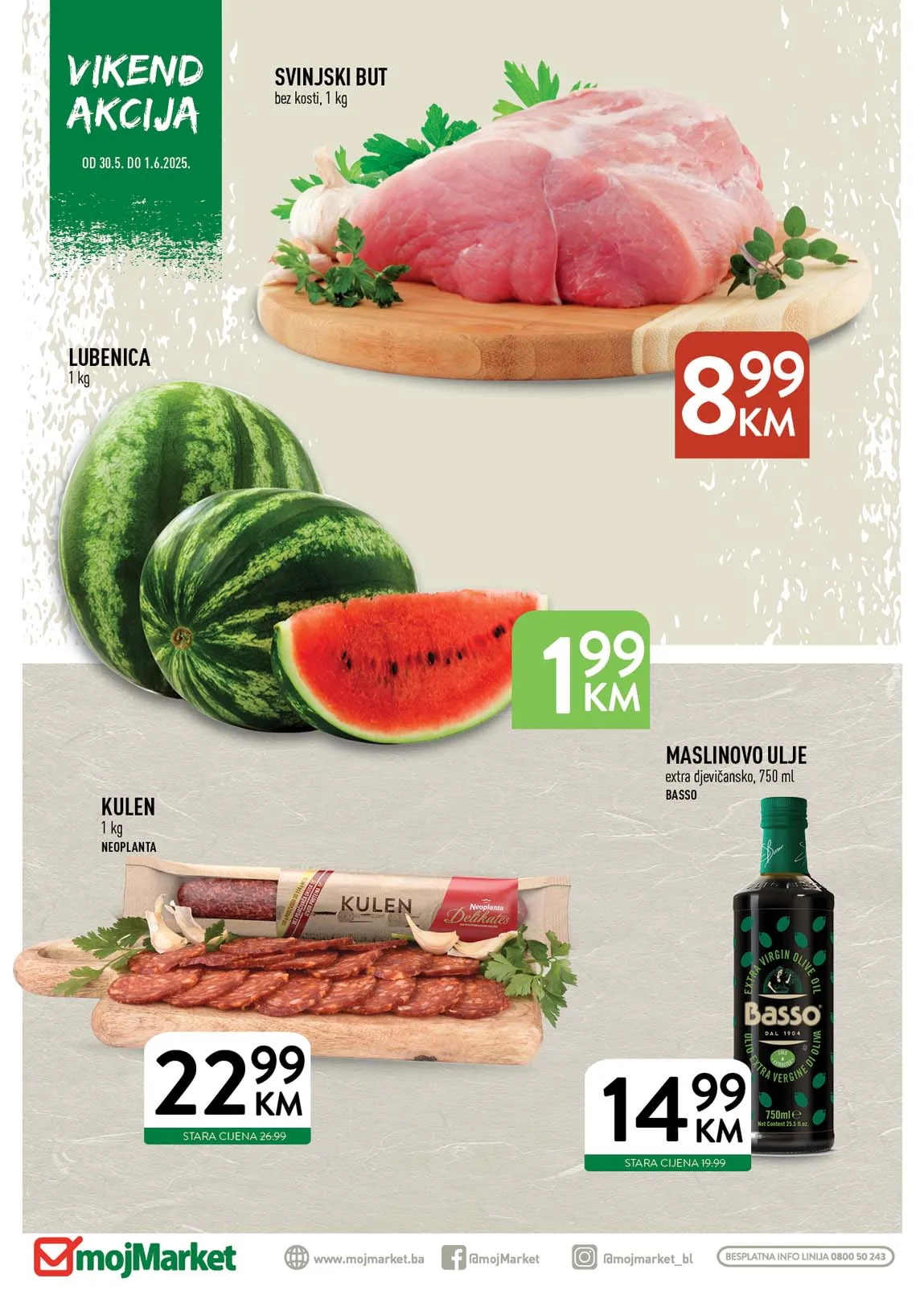 Moj market Vikend akcija sniženja do 01.06.2025