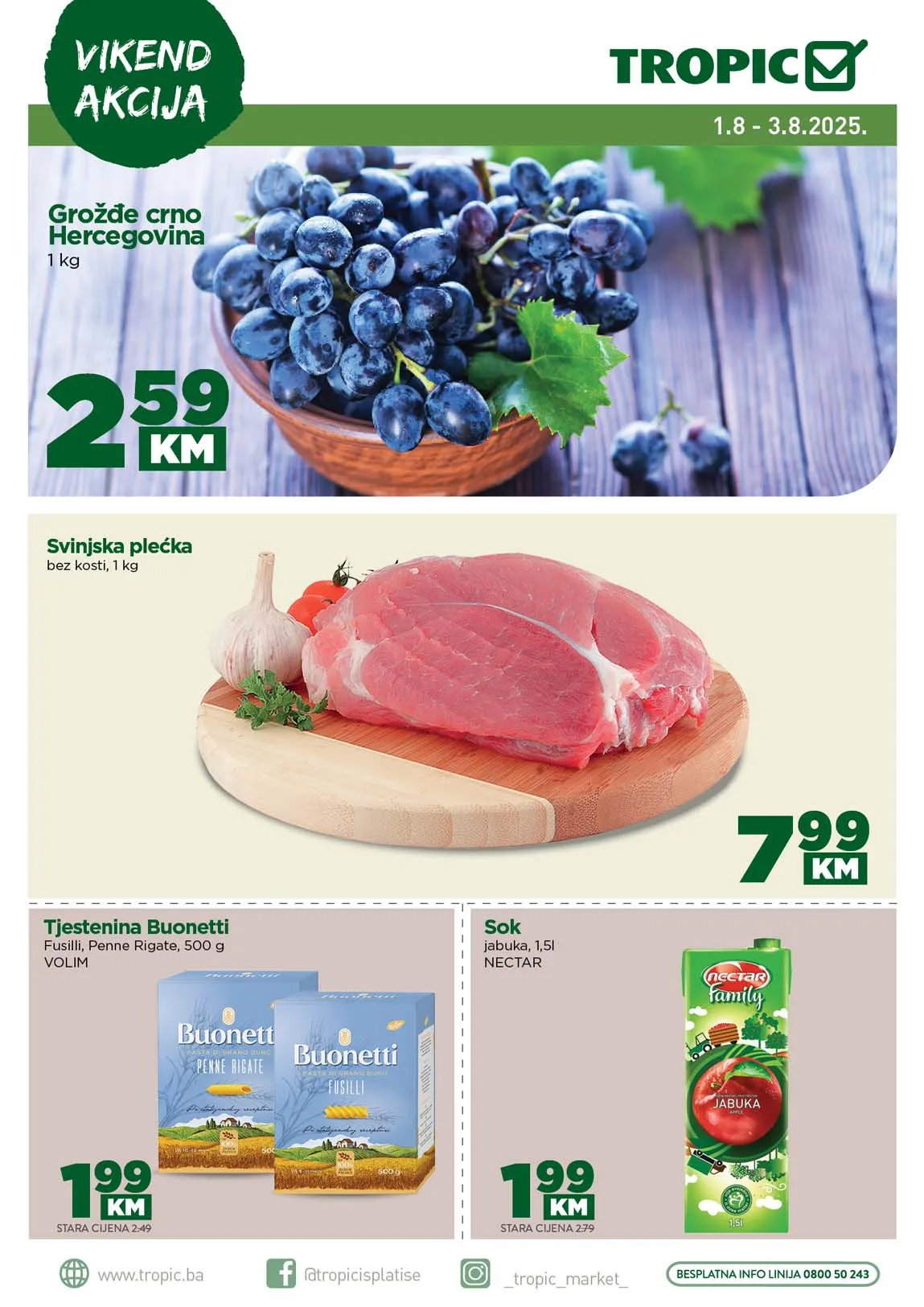 Tropic Vikend akcija sniženja do 03.08.2025. Svi tropic popusti na jednom mjestu!!