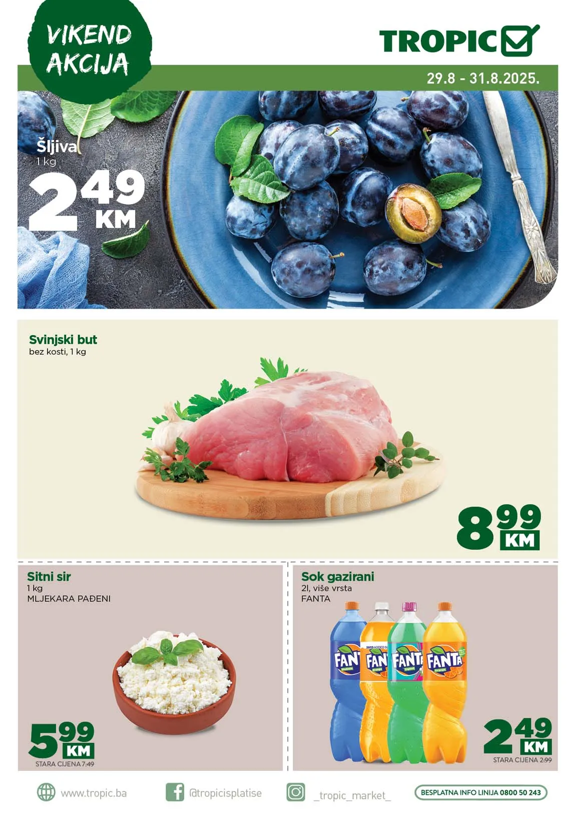 Tropic Vikend akcija sniženja do 31.08.2025