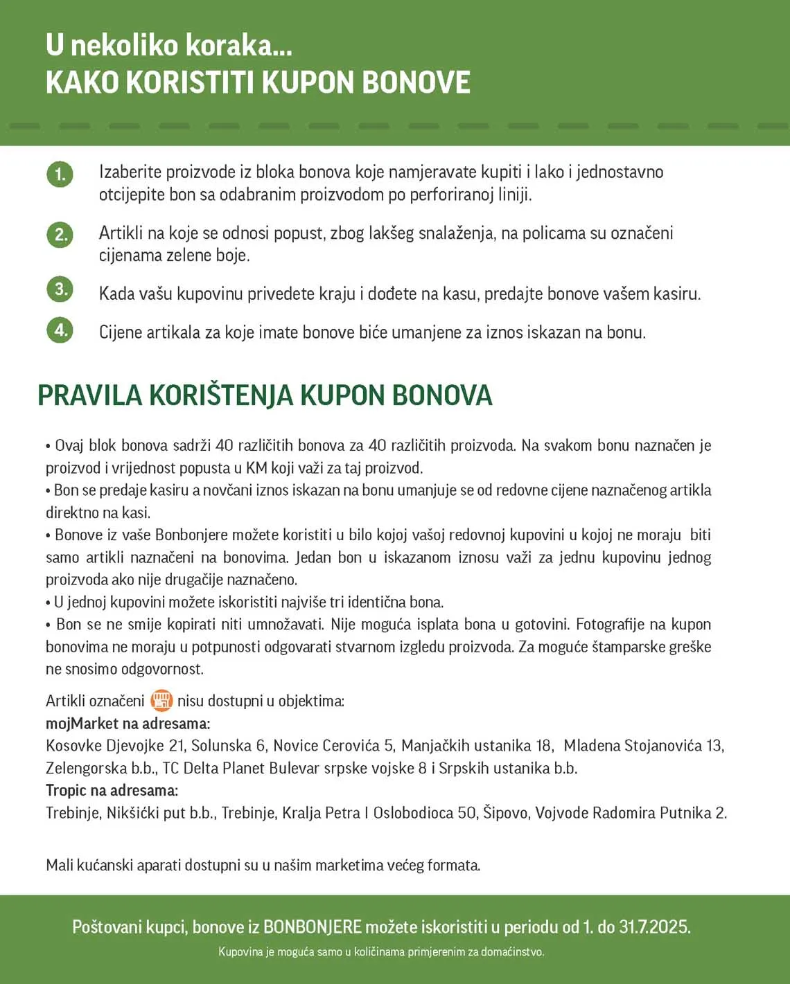 katalog bonbonjera Tropic i Moj market snizenja