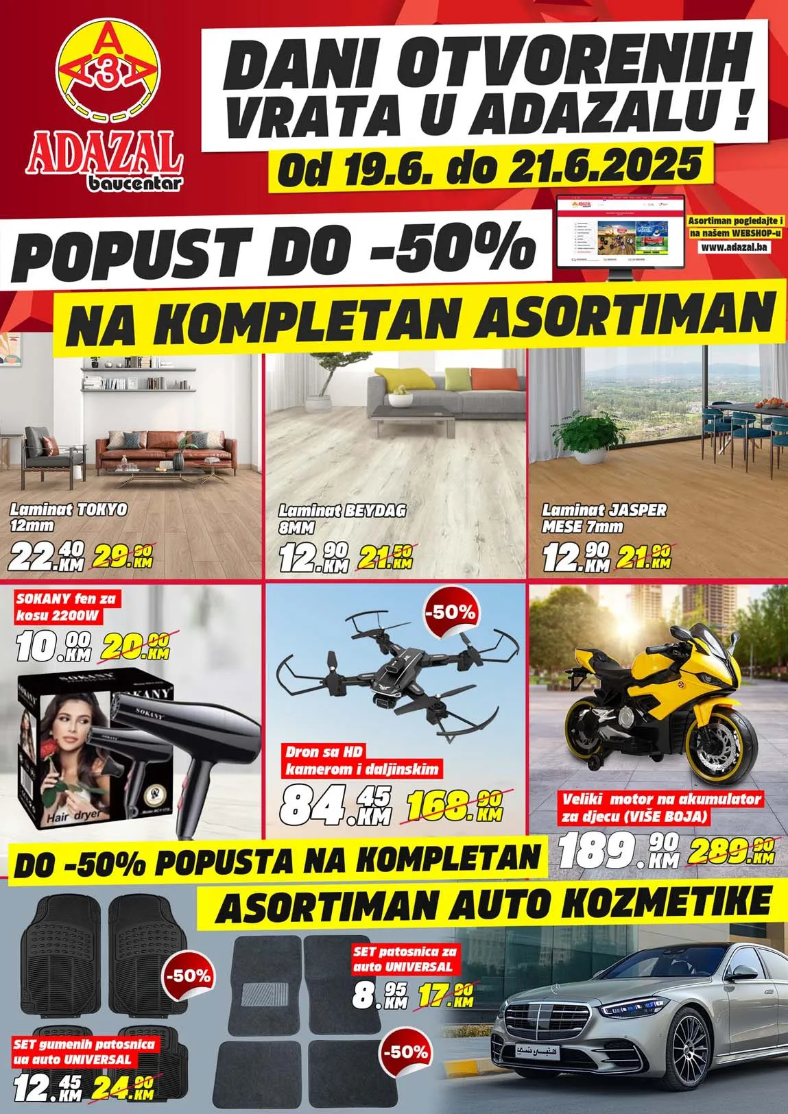 Adazal akcija DANI OTVORENIH VRATA katalog sniženja do 21.06.2025. POPUSTI DO 50%! 