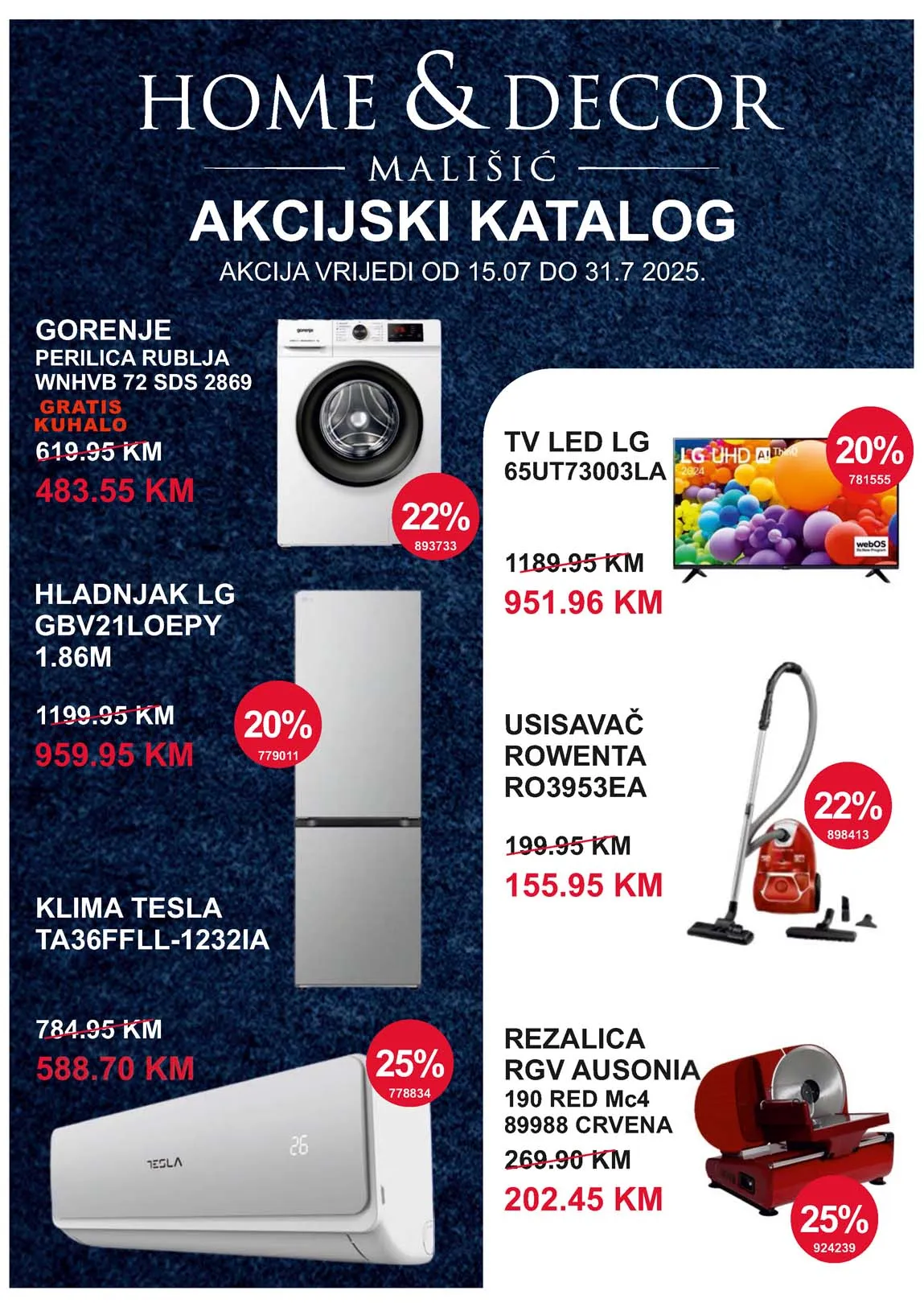 MALIŠIĆ akcija TEHNIKE - Katalog sniženja do 50 posto - do 31.07.2025