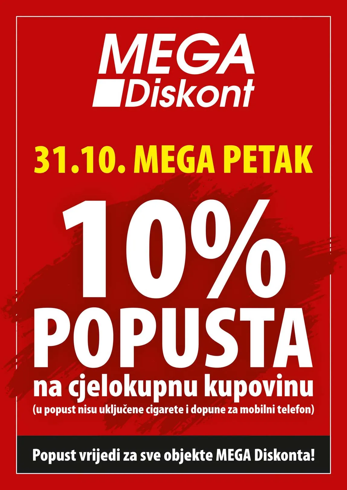 Mega diskont popust petkom