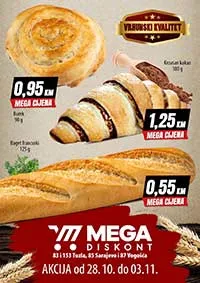 Mega diskont Katalog pekara Otoka Sarajevo - Vogošća i Tuzla sniženja do 03.11.2025