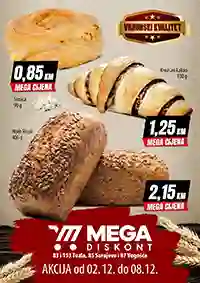 Mega diskont Katalog pekara Otoka Sarajevo - Vogošća i Tuzla sniženja do 08.12.2025