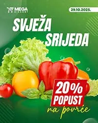 MEGA Diskont - Svježa srijeda: 20% popusta na povrće | 29.10.2025