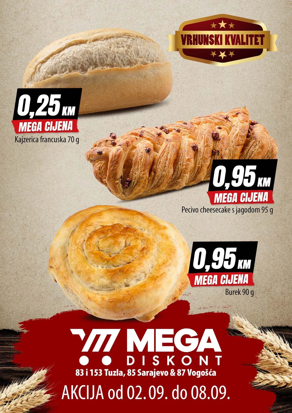 Mega diskont Katalog pekara Otoka Sarajevo - Vogošća i Tuzla sniženja do 08.09.2025