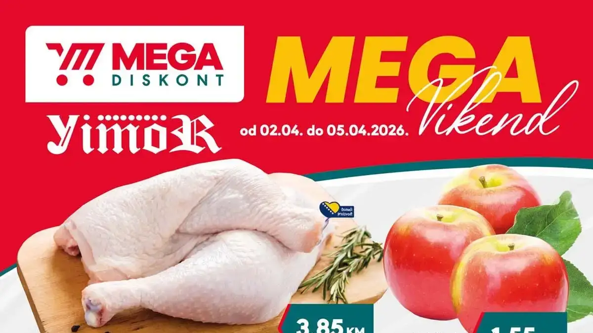 Yimor i Mega Diskont vikend akcija do 29% sniženja – prehrana, piće i kućne potrepštine po nižim cijenama